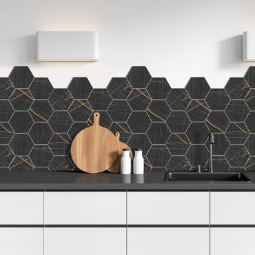 Wall Tile Black Gold