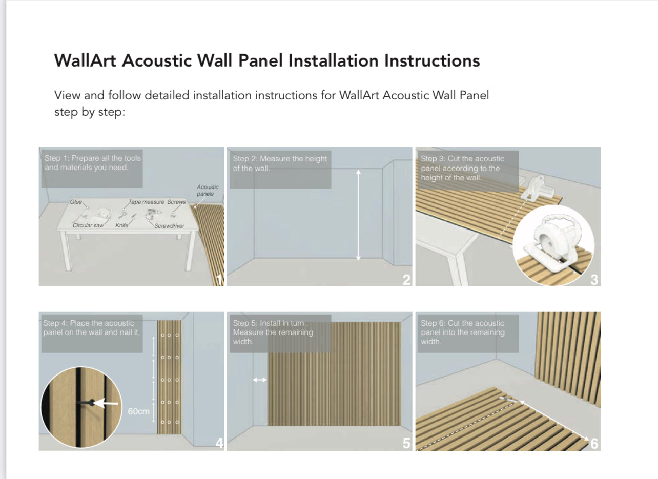 Acoustic Wall Panel - Grey Oak